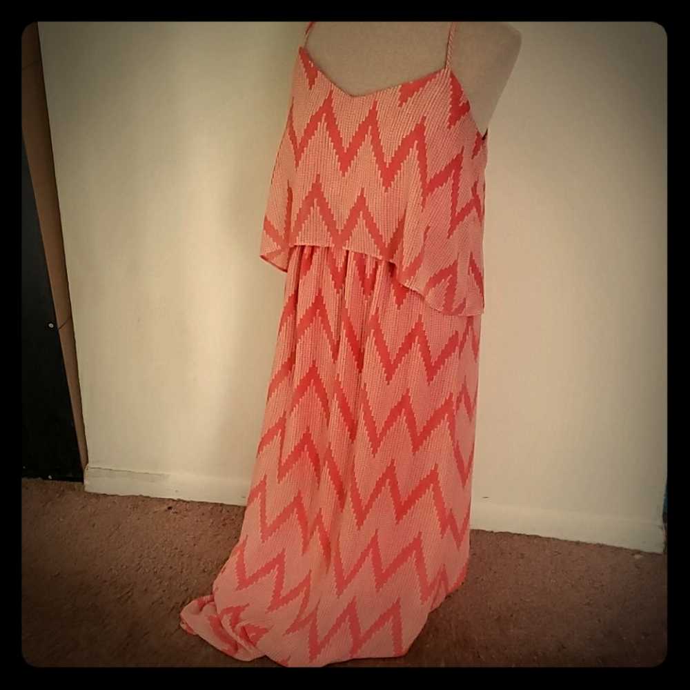 Bisou Bisou Orange Patterned Maxi